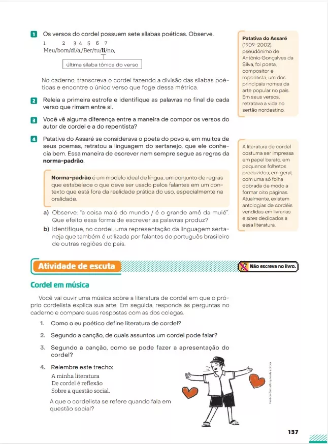 Jornadas Novos Caminhos Língua Portuguesa, 7º ano, p. 137