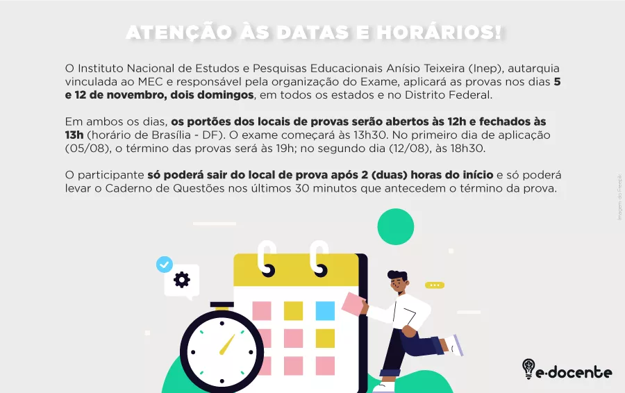 Datas e horários do ENEM 2023