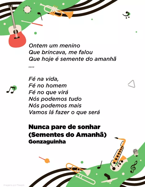 Música Gonzaguinha para dia do estudante